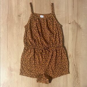 Old Navy Brown Polka Dot Kids Romper